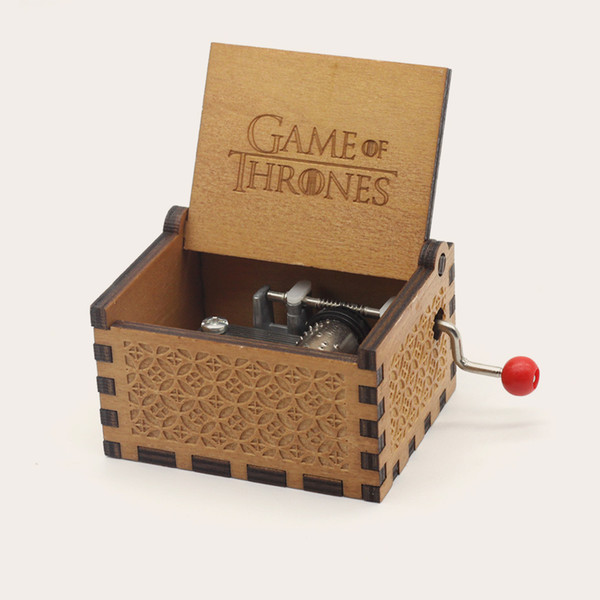 Creative wood craft Antique carved wooden game of thrones music box, Christmas gift, new year gift, birthday gift