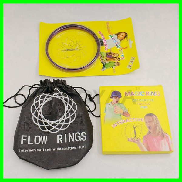 10 Colors Magic Ring Toroflux Flowtoy Amazing Torofluxus Flow Ring Toys Kinetic Spring Toy Funny Flowrings Intelligent Toy Fidget