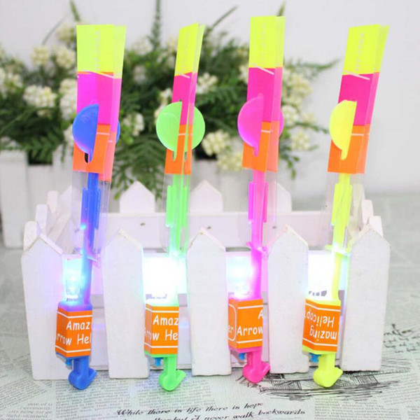 2019 LED Amazing Arrow Flying Helicopter Umbrella parachute Kids Toys Space UFO LED Light Christmas Halloween Flash Toys