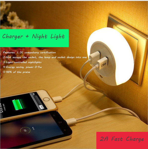 Intelligent creative home led light night light double usb bedside charger strange new products hot night light