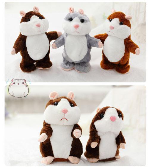 Learning Senior The Early Education Machine Cartoon Intelligent Talking Walking Noding Cute 18cm Little Hamster Plush Toy Speak Sound Record