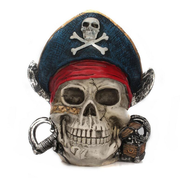 Wholesale Arresting Pirate Captain Shaped Figurine Money Pot Bar Decoration Nice Home Decoration Saving Box Halloween Crafts Gift Free Ship