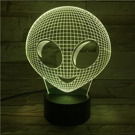 New Remote Control Alien 3D visual light Table Lamp USB Colorful 7 Color Change LED Home Party Bedroom Decorative Night Light Gift wn317