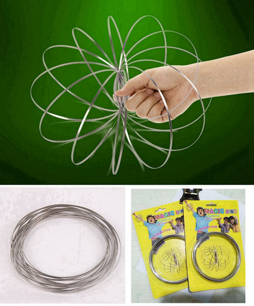 New metal Toroflux Flow ring Toy Holographic by While Moving Creates a Ring Flow Rainbow Toys Flow rings with Package 500pcs