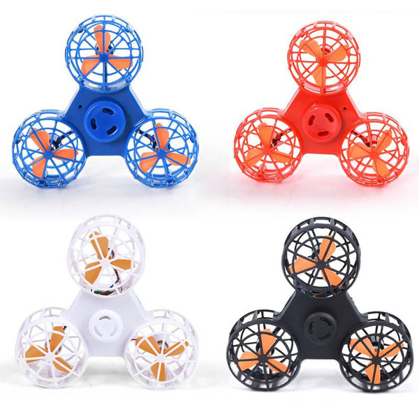 4 Colors Flying Fidget Spinner Mini Rechargeable Automatic Rotatable Flying Finger Spinner Anxiety Stress Toy Novelty Items 30pcs