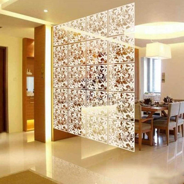 40cmx40cm Biombo Curtain wall panels hanging screen mobile living room entrance minimalist fashion Chinese folding screen 8Pcs/lot