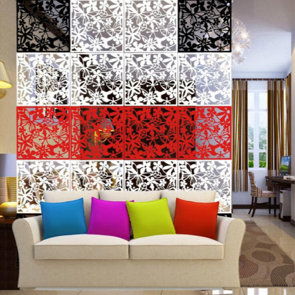 20PCS Hanging Screen Creative TV Setting Wall Art Paper-cut Sitting Room Porch Partition Folding Screen Room Divider Partition