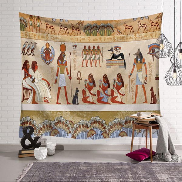 ancient Egyptian decor retro ethnic wall hanging carpet decorative tapestry tenture mural show piece for home office