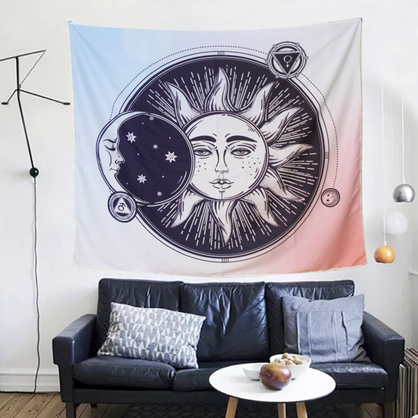 Hot sale cloth tapestries exotic style mysterious pattern polyester fiber material wall decor fashion background slight elasticity multi-use