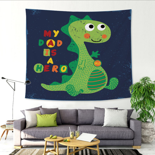 Cute Wall Tapestry Wall Decorative Towel Rectangle Polyester Fiber Soft Material 100*150CM Size Washable Digit Printing Bright Color Room