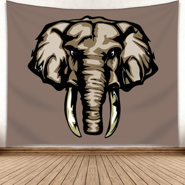 High quality tapestry decorative cloth picture 3d digit painting no fade smooth touch elephant pattern western style living room garden use