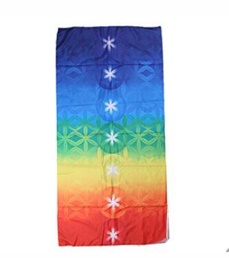 Bohemian Tapestry Yoga Mat 7 Chakra Rainbow Stripes Beach Towel For Adults Mandala Blanket Microfiber Rectangle