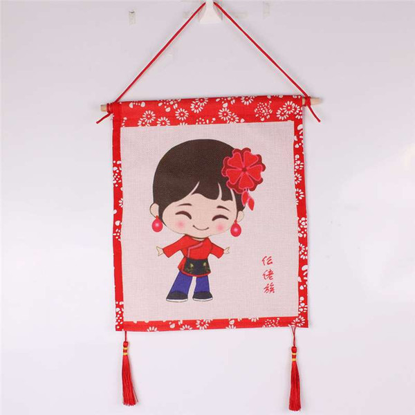 Kindergarten Chinese 56 ethnic wind ornaments corridor wall decorations, accessories