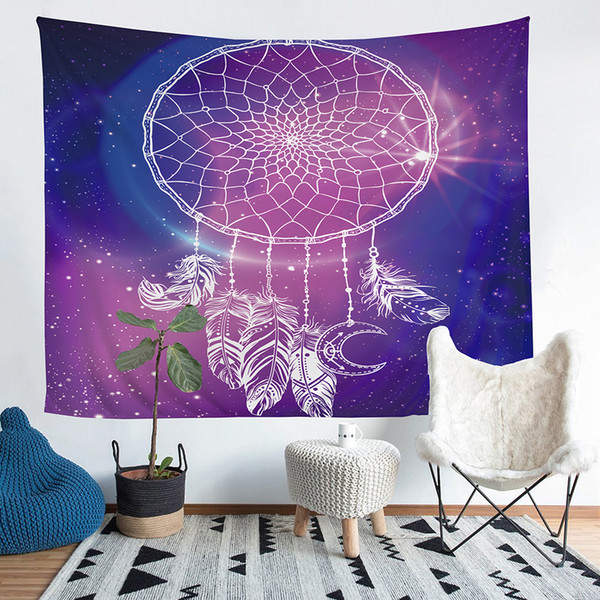 Wholesale - Art Wind Bell Pattern Polyester Tapestry Fresco Yoga Beach Blanket Towel Home Decoration Beachwear Bath Throw Shawl