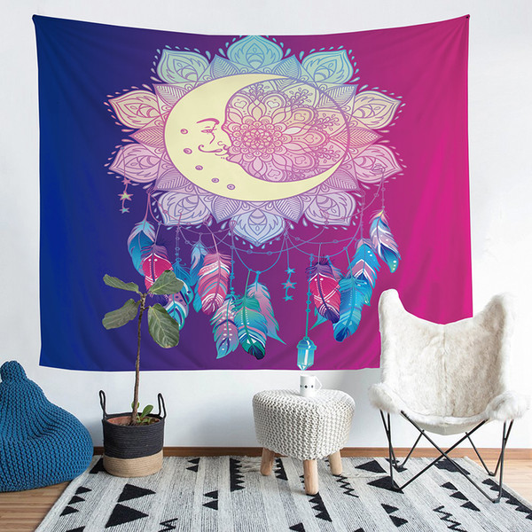 Wholesale - Wind Bell Polyester Tapestry Fresco Yoga Beach Blanket Towel Home Decoration Beachwear Bath Throw Shawl