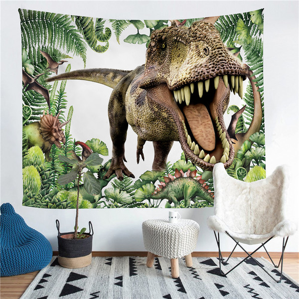 Wholesale - Tyrannosaurus Rex Polyester Tapestry Fresco Yoga Beach Blanket Towel Home Decoration Beachwear Bath Throw Shawl