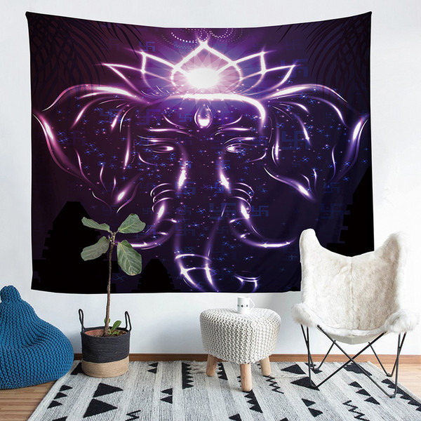 Wholesale - Elephant Polyester Tapestry Fresco Yoga Beach Blanket Towel Home Decoration Beachwear Bath Throw Shawl