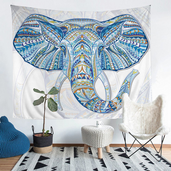 Wholesale - Art Elephant Polyester Tapestry Fresco Yoga Beach Blanket Towel Home Decoration Beachwear Bath Throw Shawl