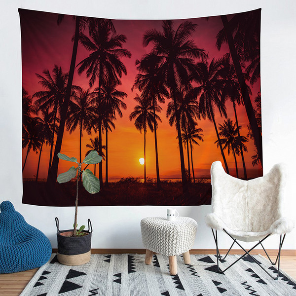 Seaside View Tapestry Wall Hanging Home Decoration Fresco Yoga Beach Blanket Towel Beachwear Bath Throw Shawl