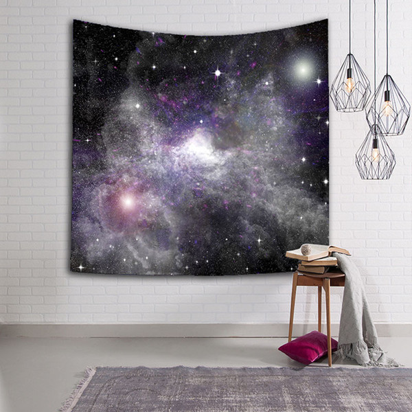 Psychedelic Wall Hanging Tapestry Decoration The Wall Map Starry Sky Carpet Beach Sand Home Textile