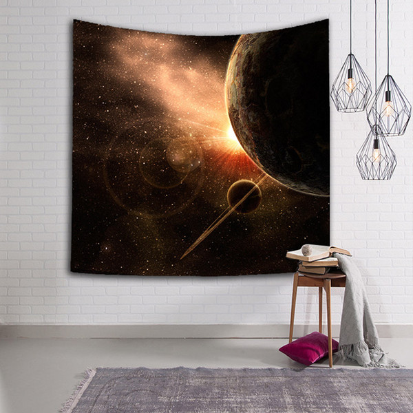 Room Tapestry Cosmos Painting For Wall Hanging Decoration Hippie Capes For Beach Galaxy Decorative Headboard