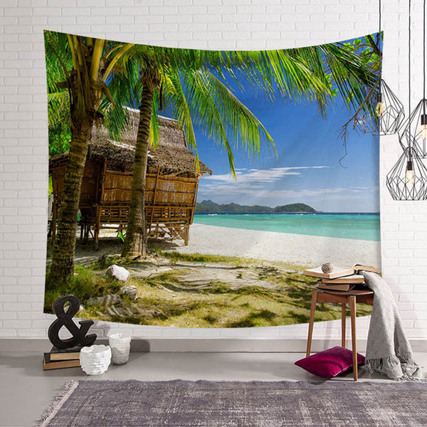 Beach Tapestry Landscapes Thailand Wall Decor Table Cloth Home Textile Wall Hanging Tapestries