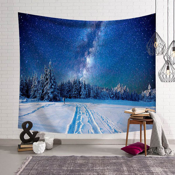 Snowscape Wall Tapestry Landscape Home Decoration Living Room Wall Hanging Blanket Bed Covers 150