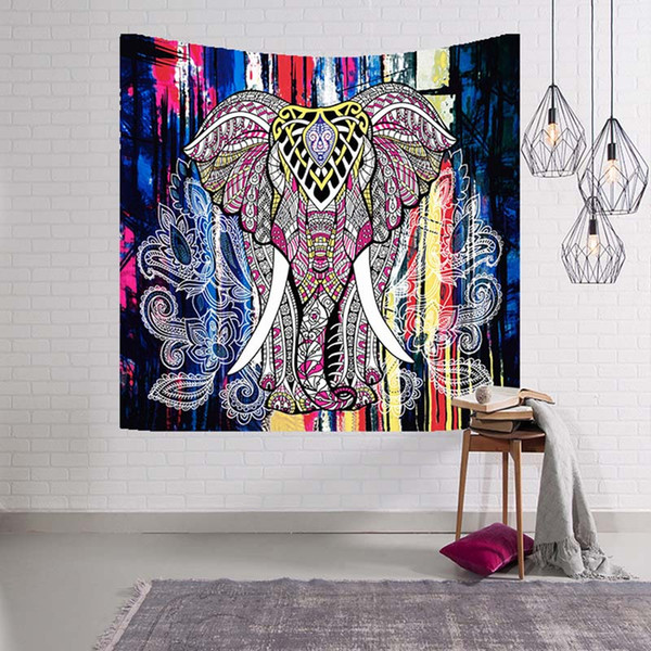 Bohemian Elephant Tapestry Mandala Beach Towel Boheme Decoration Terry Bed Sheet Blanket