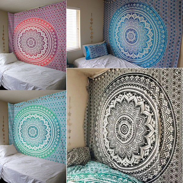 150x150cm Large Mandala Tapestry Indian Wall Hanging Home Decor Bohemian Blanket Beach Towel Hippie Queen Bedspread Throw