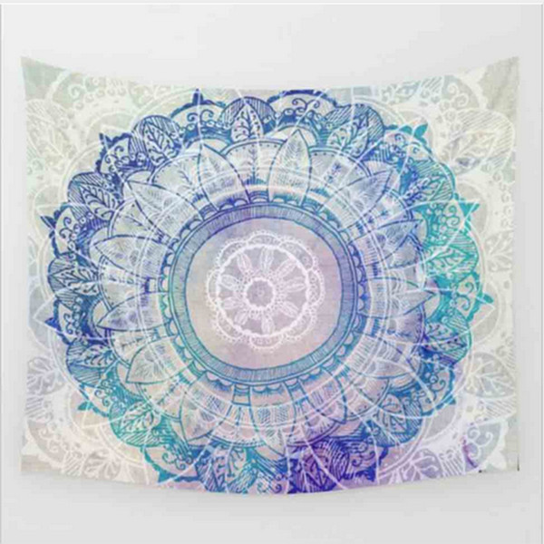 Hountile Petal Tapestry Floral Printed Mandala Cloth Boho India Wall Hanging Tapestries 130cmx150cm belgium for Home