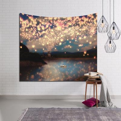 Galaxy Space Wall Hanging Tapestry Mandala Boho Tapestries Wall Carpet Polyester Fabric Table Cloth Beach Towel 150*200cm