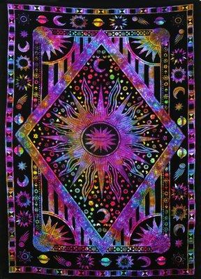 Indian Wall Hanging Tapestry Bohemian Sun Moon Hippie Blanket Boho Beach Towel Living Room Decorative Mandala Carpet 148x200cm