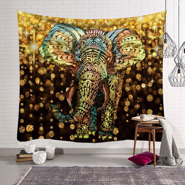 ethnic indian tapestry Thailand elephant wall hanging boho decor animal print tapestries cloth bedspread modern tenture carpet