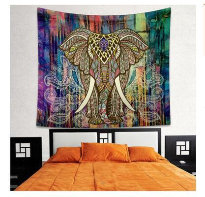 Mandala Tapestry Bohemian Elephant Tapestry Wall Hanging Psychedelic Wall Art Dorm Decor Beach Throw Wall Tapestries 68 Styles 150*130cm