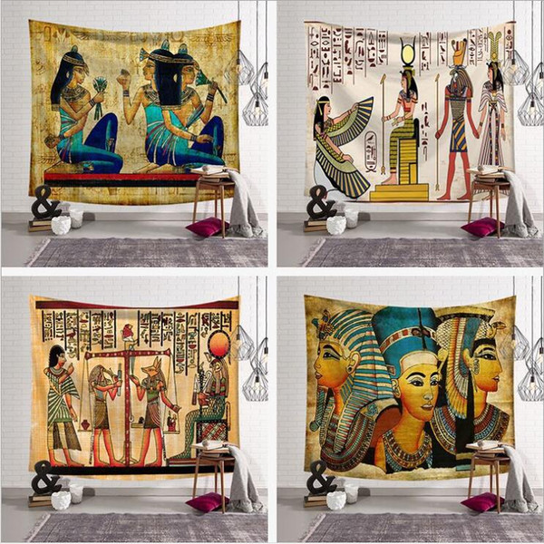 150*130cm polyester American Tapestry Ancient Egypt series Beach Towels Throw Yoga Mat Towel Indian Polyester wall hanging Decor