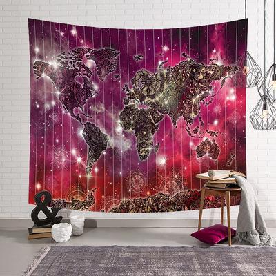 New 3D World Map Galaxy Polyester Wall Tapestry Home Living Decor Space Beach towel tablecloth 130*150cm