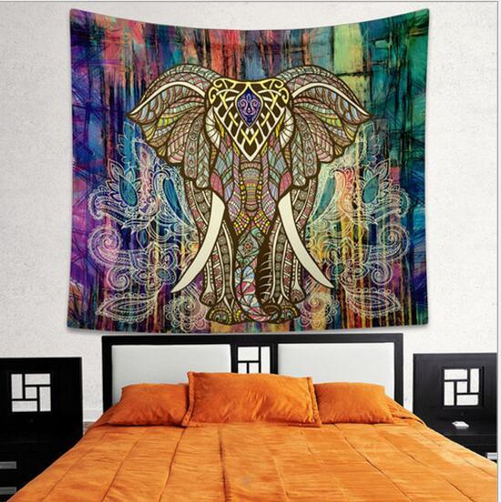 Bohemian Tapestry 150*130cm Indian Mandala Tapestry Hippie Wall Hanging Bohemian Bedspread Throw Home Decor Beach Shawl KKA1456