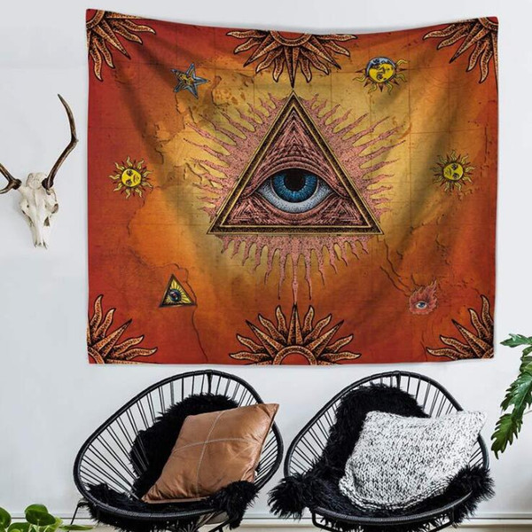 150x130cm Polyester Fabric Indian Eyes Tapestry Wall Hanging Door Curtain Bedspread Yoga mat Home Decoration Accessories