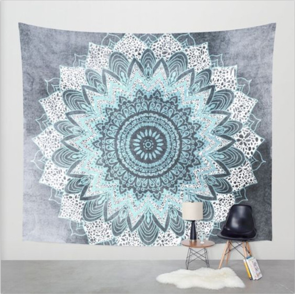 100% Cotton Wall Decorative Hanging Tapestries Indian Mandala Style Bedspread Ethnic Throw Art floral Towel Beach Meditation Yoga Mat