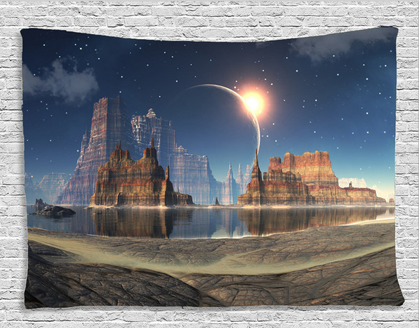 DHL 6 StyleTapestry Hippie Wall Hanging Galaxy Throw Polyester Tapestry Star Galaxy Tapestry Wall Hanging Décor 130*150CM