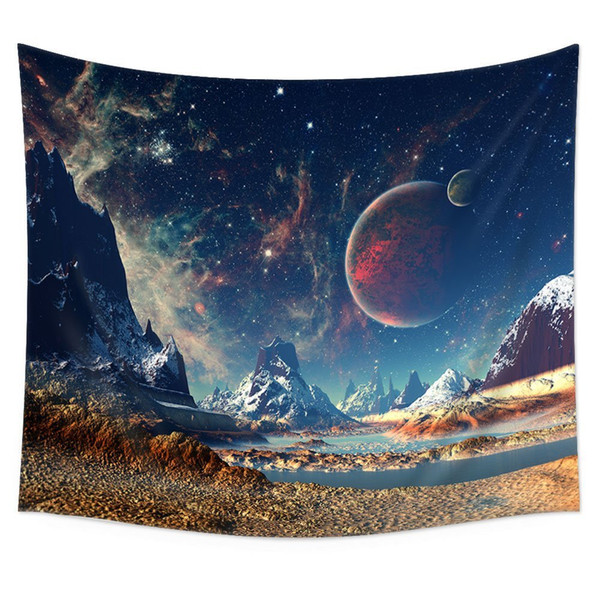 Tapestry Hippie Wall Hanging Galaxy Throw Polyester Tapestry Star Galaxy Tapestry Wall Hanging Décor 130*150CM