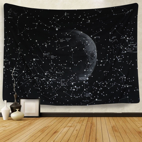 Tapestries Wall hanging Home tapestry explosion sofa background cloth black star decoration tapestry universe Sofa blanket 130X150cm