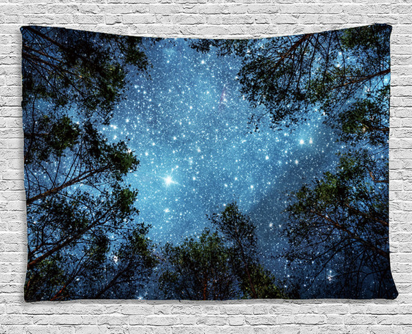 Tapestry Hippie Wall Hanging Galaxy Throw Polyester Tapestry Star Galaxy Tapestry Wall Hanging Décor 130*150CM