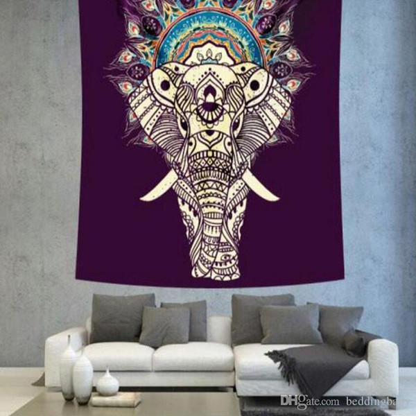 148*210 CM Indonesia Style Legend Elephant Pattern Tapestries Home Decoration Tapestries for Wall Hanging Tapestries Thin Yoga Mat