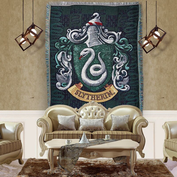 New 116*150cm Harry Potter Tapestries Gryffindor Sitlin Ravenkelau Flag Hogwarts Slytherin Hufflerpuff College Flag Carpet Home Decoration