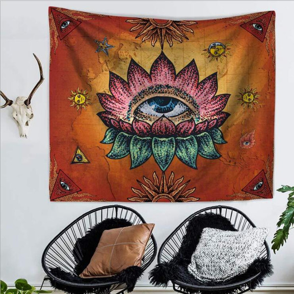 150x130cm,145x200xm Polyester Fabric Indian Eyes Tapestry Yoga Mat Wall Hanging Door Curtain Bedspread Home Decoration Accessories