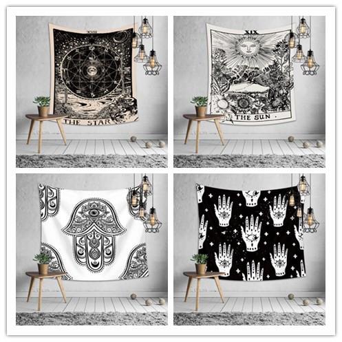 Euramerican divination astrology tapestry bedroom wall hanging decoration printing tablecloth bed sheet yoga mat beach towel party backdrop