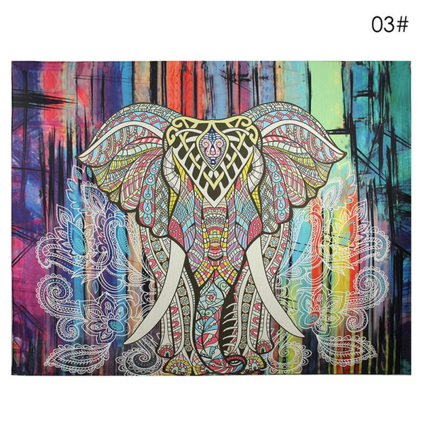 150*130cm / 210*150cm Wall Carpet Elephant Tapestry Colored Printed Decorative Mandala Tapestry Indian Boho Crafts