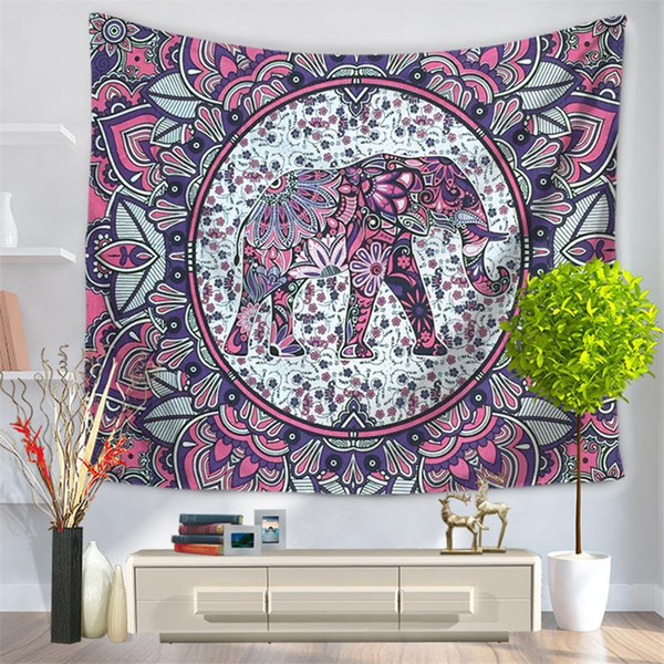 The elephant tapestry coloured drawing or pattern,Wall Hanging Tapestries Hippie Boho Bedspread Beach Towel Yoga Mat Blanket Table Cloth