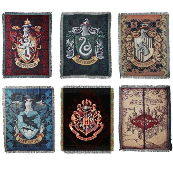 13 Style Harry Potter Tapestries Gryffindor Sitlin Ravenkelau Flag Hogwarts Slytherin Hufflerpuff College Flag Carpet Home Decoration